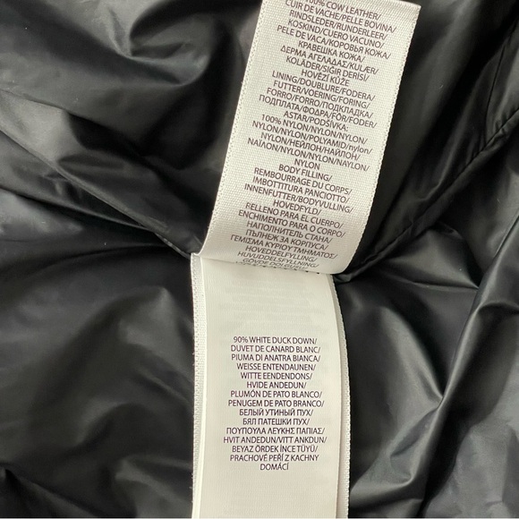 New Polo Ralph Lauren Down Moto Puffer Black Jacket Women’s Size Large - Picture 13 of 16